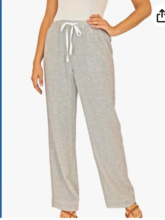 Briggs New York Pants - BRIGGS Women's Pull-On Linen-Blend Pants - Gray Size S